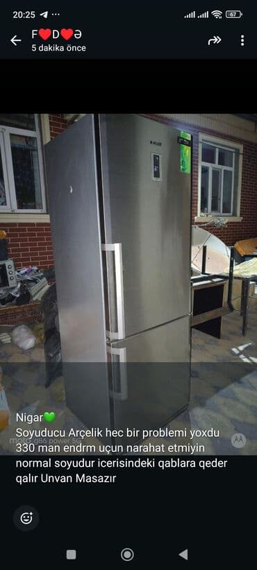 İçki texnikası: 2 qapılı Arcelik Soyuducu Satılır, rəng - Gümüşü — 1