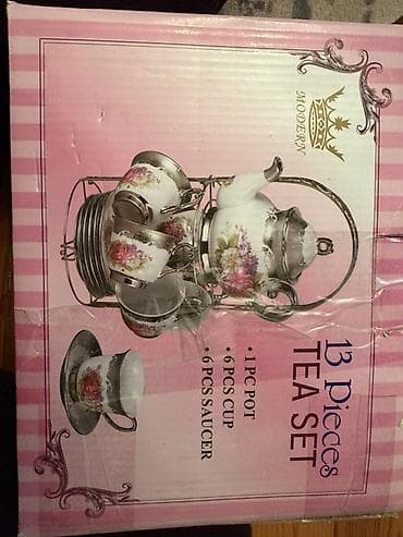 Çay dəsti, rəng - Gümüşü, 6 nəfərlik lalafo.az -da Çay dəsti, rəng - Gümüşü, 6 nəfərlik