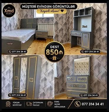 Uşaq/yeniyetmə otağı üçün tam mebel dəsti Komplektin tərkibi: - Vahid