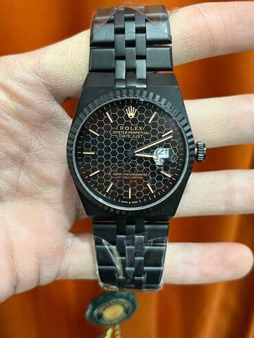 Eynəklər: Qol saatı, Rolex, rəng - Qara — 1