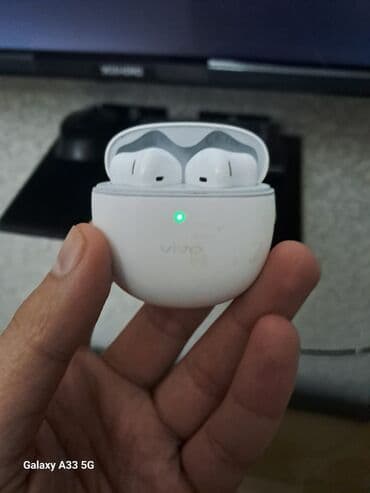 Mikrofonlar: İşlənmiş Simsiz (Bluetooth) Qulaqcıqlar, rəng - Ağ — 2