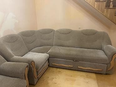 Künc divan dəsti - Komplekt: 1 ədəd L formalı künc divan + 2 ədəd iri