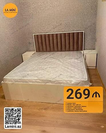 LA MİNİ – Yataq dəsti Çarpayı (taxt): - Ölçü: 160 × 200 sm -