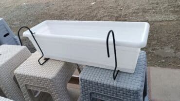 dipcək gulləri: Dipçək Asılqan – Balkon üçün Ağ Rəngdə Balkon və pəncərə üçün ideal — 11