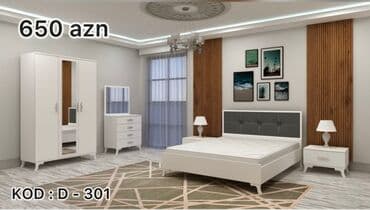 qiz ucun kravatlar: 2 təknəfərlik çarpayı, Dolab, Komod, 2 tumba, Türkiyə, Yeni — 4