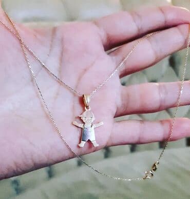 qaş sabitləyici: Boyunbağı, Sarı qızıl, 585 Əyar, 188 g — 4