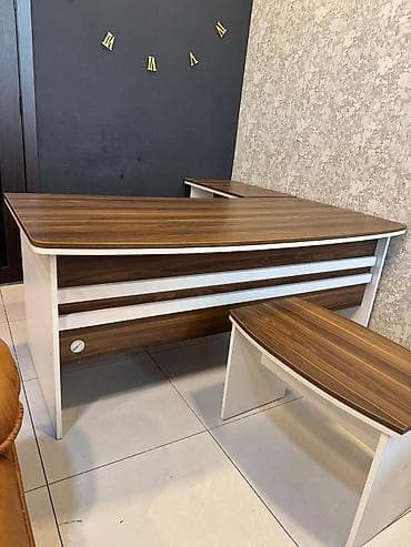 Ofis üçün L formalı iş masası dəsti - Dizayn: L formalı iş masası + — 1