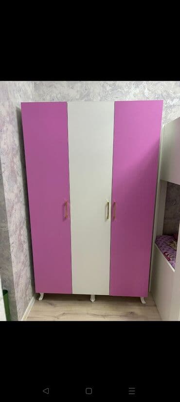 стенка для спальни: Новый, Распашной, 3 двери Прямой шкаф, Шкаф-вешалка, Азербайджан — 3