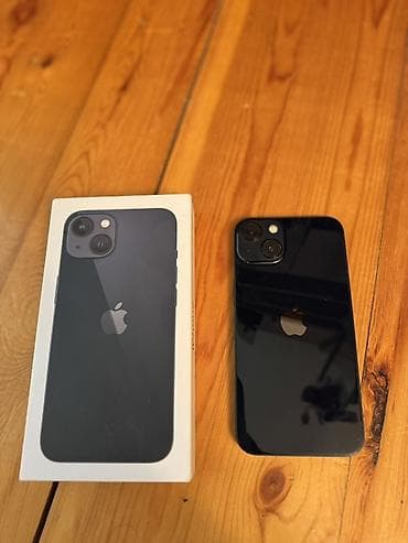 apple 13 ikinci el: IPhone 13, 128 GB, Midnight, Barmaq izi, Face ID — 2