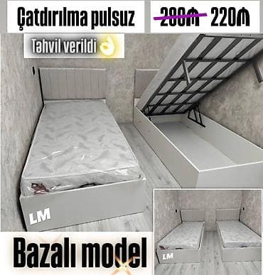 islenmis matras: Yeni, Təknəfərlik çarpayı, Bazalı, Matras ilə — 2