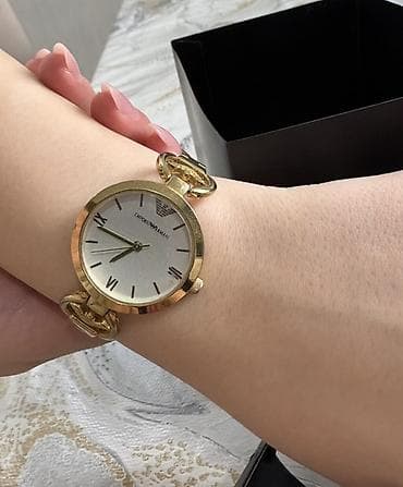 saat desti: İşlənmiş, Qol saatı, Emporio Armani, rəng - Qızılı — 6