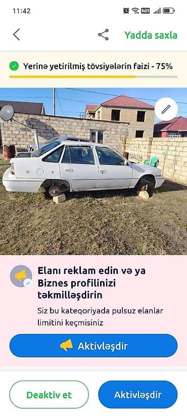 Daewoo Nexia sedan, ağ rəng. - Kuzov: 4 qapılı, metalik ağ, orijinal