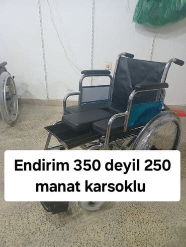 Karsoklu əlil arabası - Möhkəm xrom çərçivə - Yumşaq oturacaq və