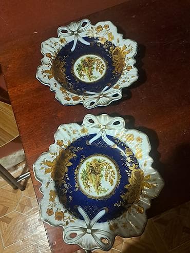 boş kisə: Boşqablar, 1 əd, rəng - Göy, Farfor — 10