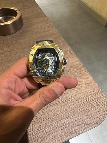 Aksesuarlar: Qol saatı, Hublot, rəng - Qızılı — 4