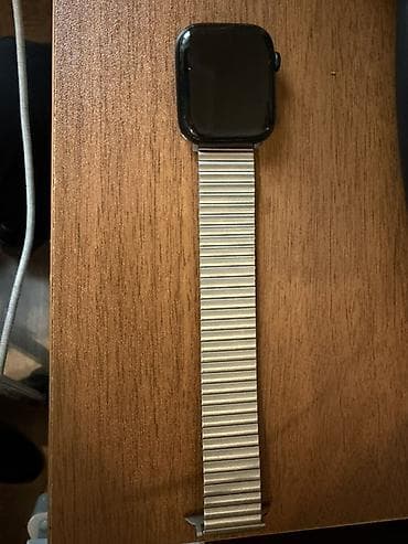 electron saat: Apple Watch Series 9 45 (alüminium gövdə, qara rəng) – maqnitli metal — 3
