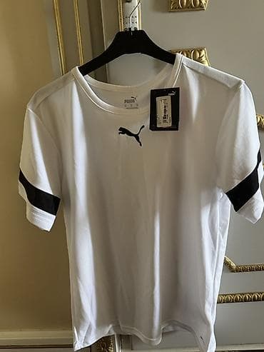 puma kişi: Futbolka, Puma, M, rəng - Ağ — 1