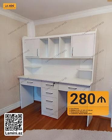 termo: Yazı masası – Lamini.az - Ölçülər: Dərinlik 50 sm × Hündürlük 160 sm — 1