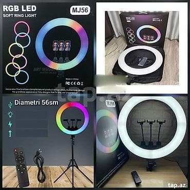 iphone 6s ekrani: RGB LED Soft Ring Light MJ56 - Diametri: 56 sm - RGB rəng palitrası — 1