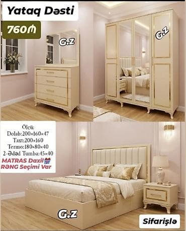 avanqard: *Yataq Dəsti Sifarişlə* ✔️İstehsal:Rusiya Laminat 18/lik qalınlıqda — 1