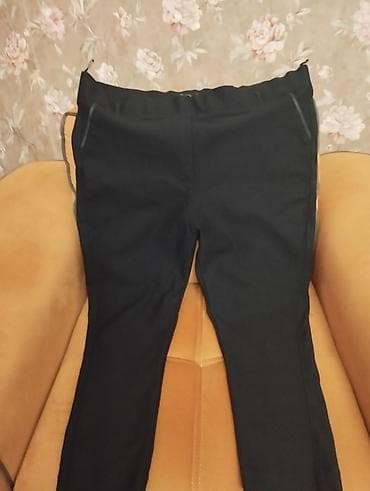 Qara rəngli qadın şalvarı - Model: düz kəsim, daralan balaq -