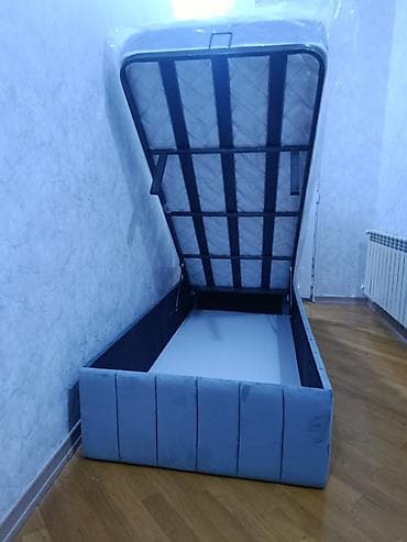 yataq tek: İkinəfərlik çarpayı, Bazalı, Matras ilə, Siyirməsiz — 5