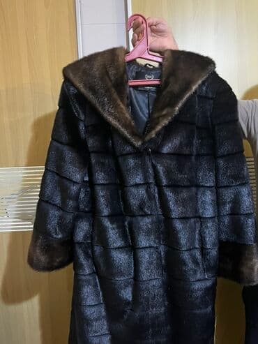 qadın qış geyimləri: Kürk, 2XL, rəng - Qara — 2
