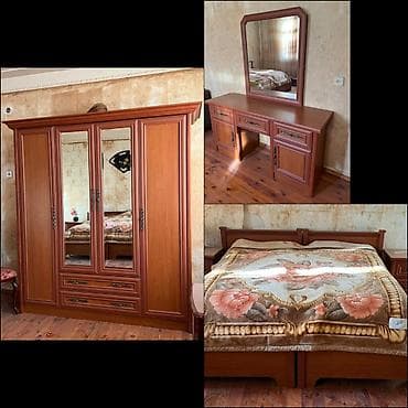 komodlar: İkinəfərlik çarpayı, Dolab, Komod, 2 tumba, İşlənmiş — 1