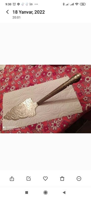 Əntiq vazalar: Mexior çay, desert qaşıq,vilka, limon vilkası, kofe qaşiqi və — 6