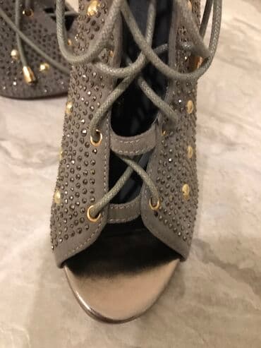 босоножки новые 36 размер: Размер: 37, цвет - Серый, Новый — 3