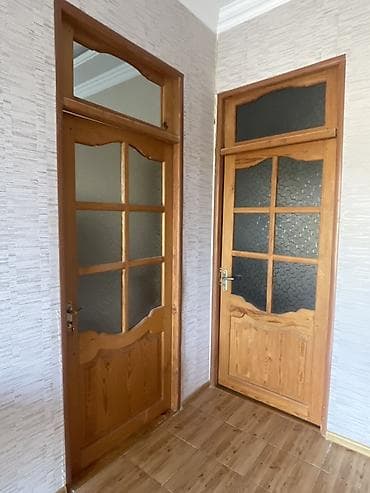 sef qapi: Ağac qapı dəsti – şüşəli dizayn - Material: təbii ağac (karkas və — 1