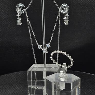 1 qram gümüşün qiyməti 2021: Dəstə daxildir: Kulon, Üzük, Sırğa, Gümüş — 1