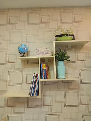 qonaq stol: Divar rəfi və iş masası dəsti - Tərkib: asimmetrik dizaynlı divar — 3