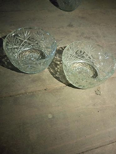 Ev və bağ: Razilaşma yolu ilə Kəsilmiş şüşə qablar dəsti - Material: şəffaf — 4