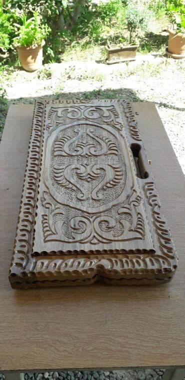 чемодан с инструментами для автомобиля: Məhsul: Ağacdan oyma nərd taxtası (bir neçə fərqli naxışlı model) — 5