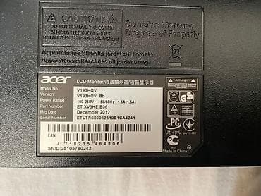 hd tv iptv: Acer V193HQV Bb LCD monitor - Ekran ölçüsü: 18.5 düym (təxmini 16:9) — 3