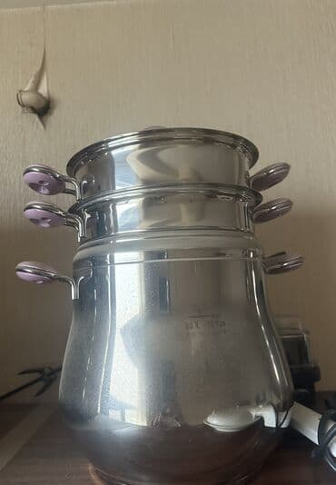 islenmis qazanlar: Yeni, Aş qazanı, rəng - Göy, Alüminium — 1