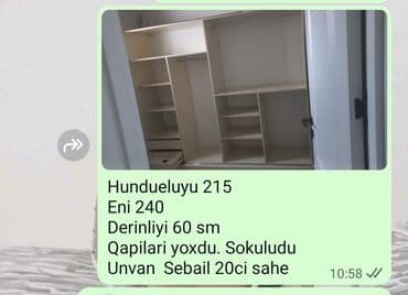 Düz dolab, Paltar üçün, Quraşdırıla bilən lalafo.az -da Düz dolab, Paltar üçün, Quraşdırıla bilən