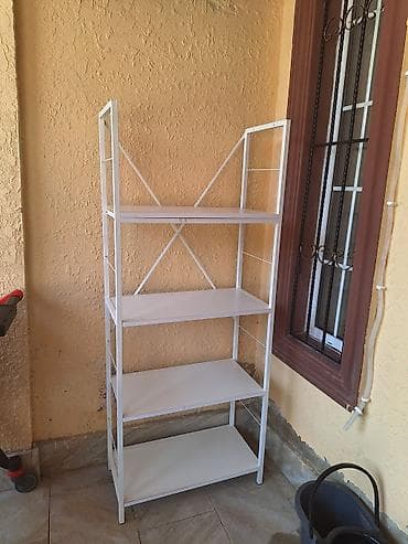 Ağ rəngli 5 mərtəbəli rəf sistemi - Material: metal konstruksiya — 1