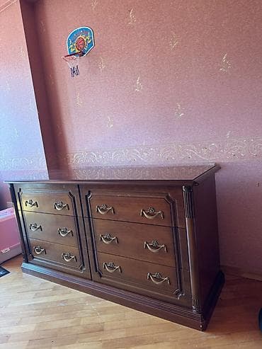qoz: Klassik üslubda ikitərəfli komod/dresser - Material: ağac əsaslı — 1