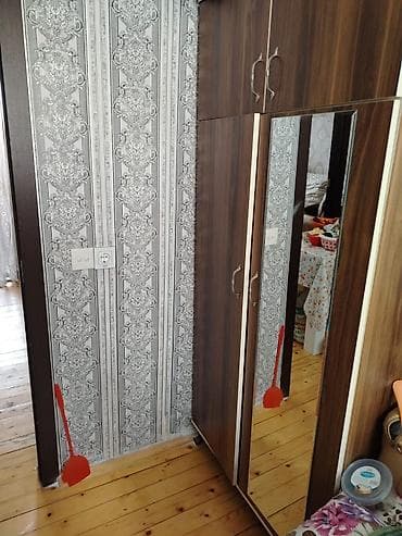 Ev üçün mebel: Güzgülü paltar şkafı - Material: Laminat DSP, qəhvəyi/ceviz — 1