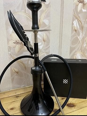 black siqaret: Nargilə dəsti – müasir dizaynlı, qara rəng Xüsusiyyətlər: - Şüşə — 2