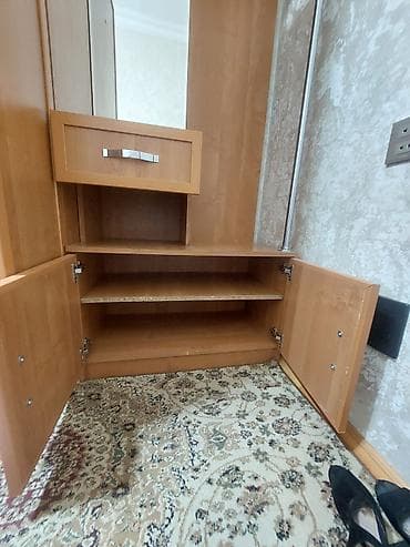 dolab skaf: Dəhliz üçün çoxfunksiyalı mebel dəsti - Material: ağac teksturalı — 6