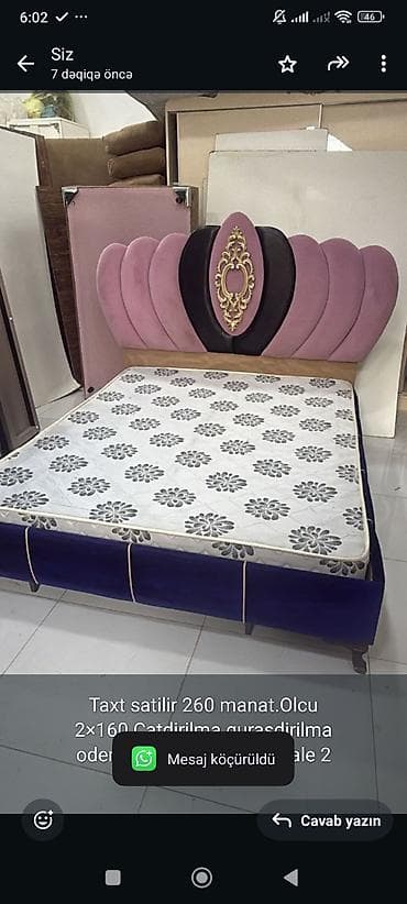 taxt islenmis: Taxt satilir 260 manat.Olcu 2×160.Catdirilma qurasdirilma — 1