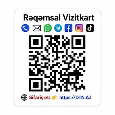 gence elan: Rəqəmsal Vizitkart – DTN.AZ Məhsulun mahiyyəti: - QR kod əsasında — 2