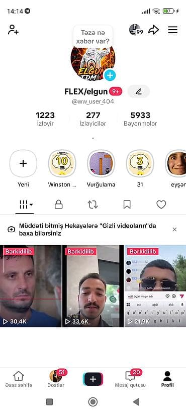 Xidmət: TikTok profil idarəetməsi və kontent yaradılması Təsvir: -