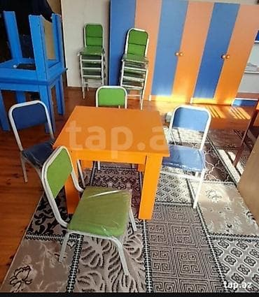 tabletka stul: Mətbəx üçün, Yeni, Açılmayan, Dördbucaq masa, 4 stul — 5