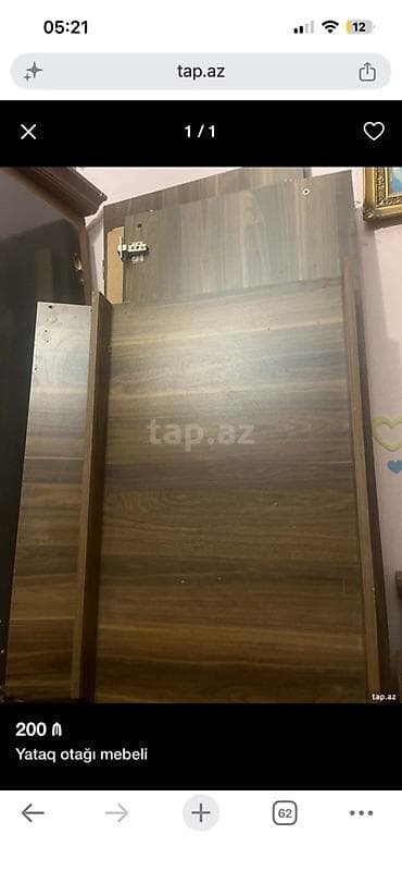 komodlar: Yataq otağı skafı - Material: laminat/LDSP taxta panellər - Rəng — 1