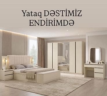 divan tap az: Müasir dizaynlı yataq dəsti – zərif bej tonlarında, minimalist xətləri — 1