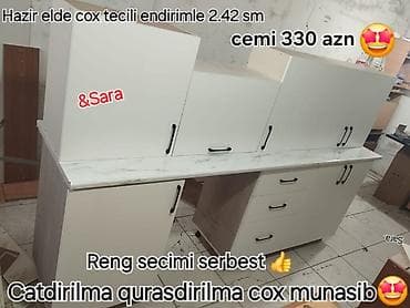 &Sara Yalniz bizde‼️ Ferqli model 2.40 sm metbex mebeli 330 Azn — 1